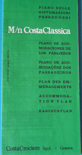 Piano passeggeri nave costa - piano,